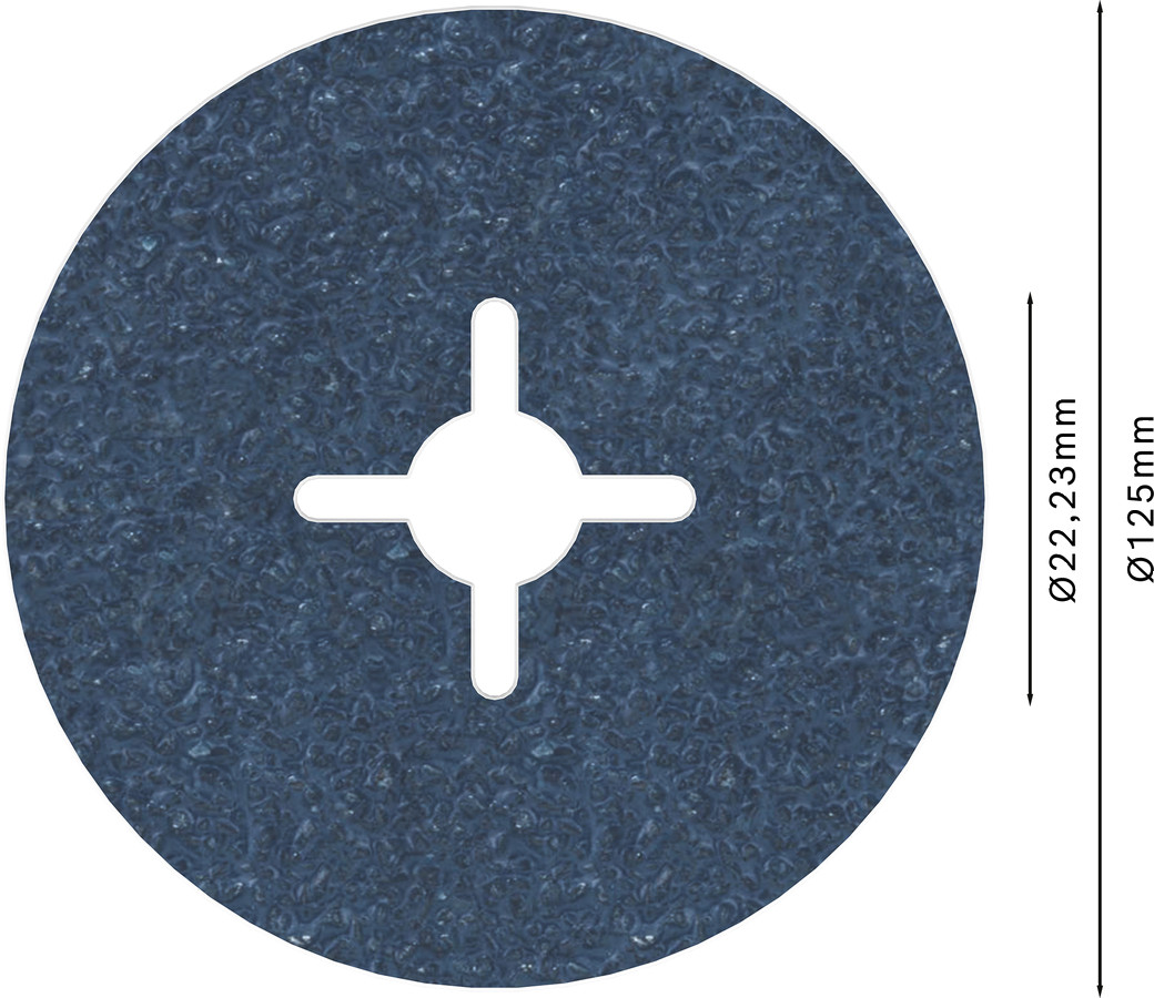 Fiber disks BestforMetal D=125 mm,K 36,1 gab., Mazām leņķa slīpmašīnām PRO R574 ŠĶIEDRU DISKS, 2608607255, BOSCH