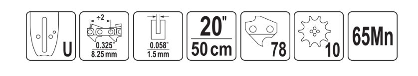 Kettsae Latt 20" /50Cm 1,5Mm YT-84938 YATO