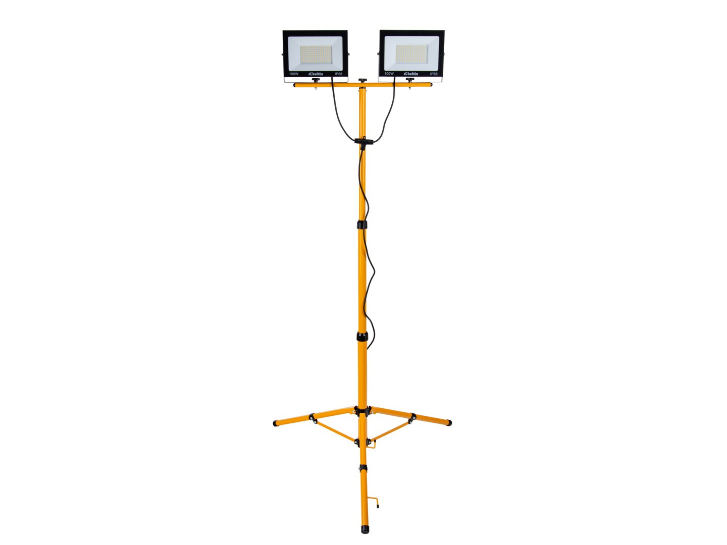 LED prožektors ar teleskopisku statīvu, 2x100W, neitrāli balts 4500K, K02051, Keltin