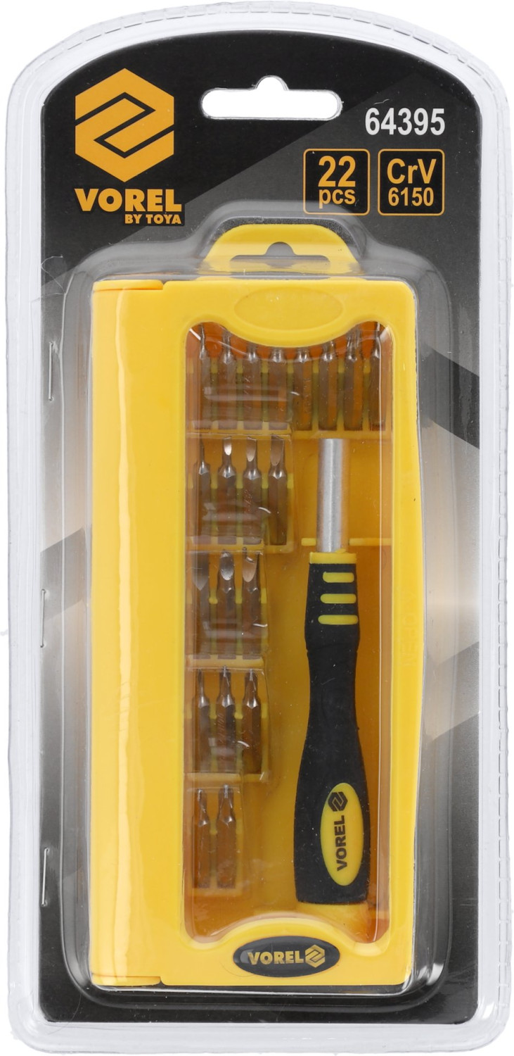 PRECISION SCREWDRIVER BIT SET 22PCS 64395 VOREL