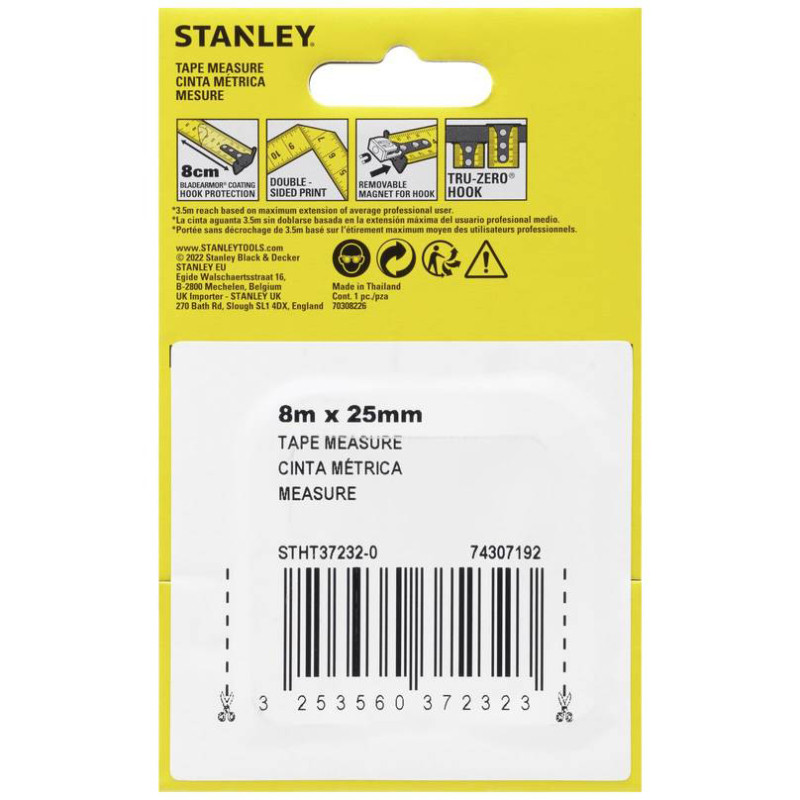 Ruletė 8mx25mm CONTROL STHT37232-0 STANLEY