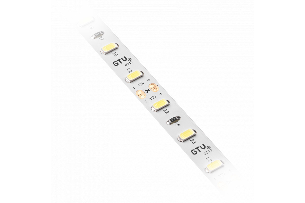 LED lente FLASH, 5630, 300 LED, 16W/M, 1750lm/M, 12V, 60LED/M, 4000K, Neitrāli Balta, IP20, 5cm LD-5630-300-20-NE4 GTV