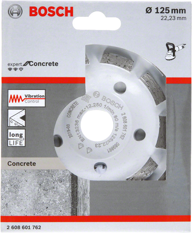 Dimanta kausveida disks 125 x 22.23 mm Concrete, Betona slīpmašīnām PRO CONCRETE KAUSVEIDA DISKS, 2608601762, BOSCH