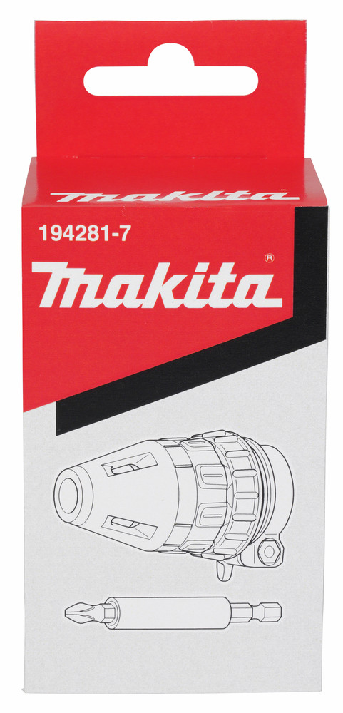 Regulējams dziļuma ierobežotājs+skrūvgrieža uzgalis 1/4"BTD130F,140F,6980,, 194281-7 MAKITA