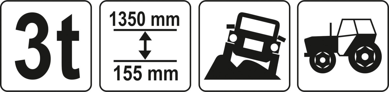 Rankinis svirties domkratas 3T 155-1350 mm YT-17262 YATO