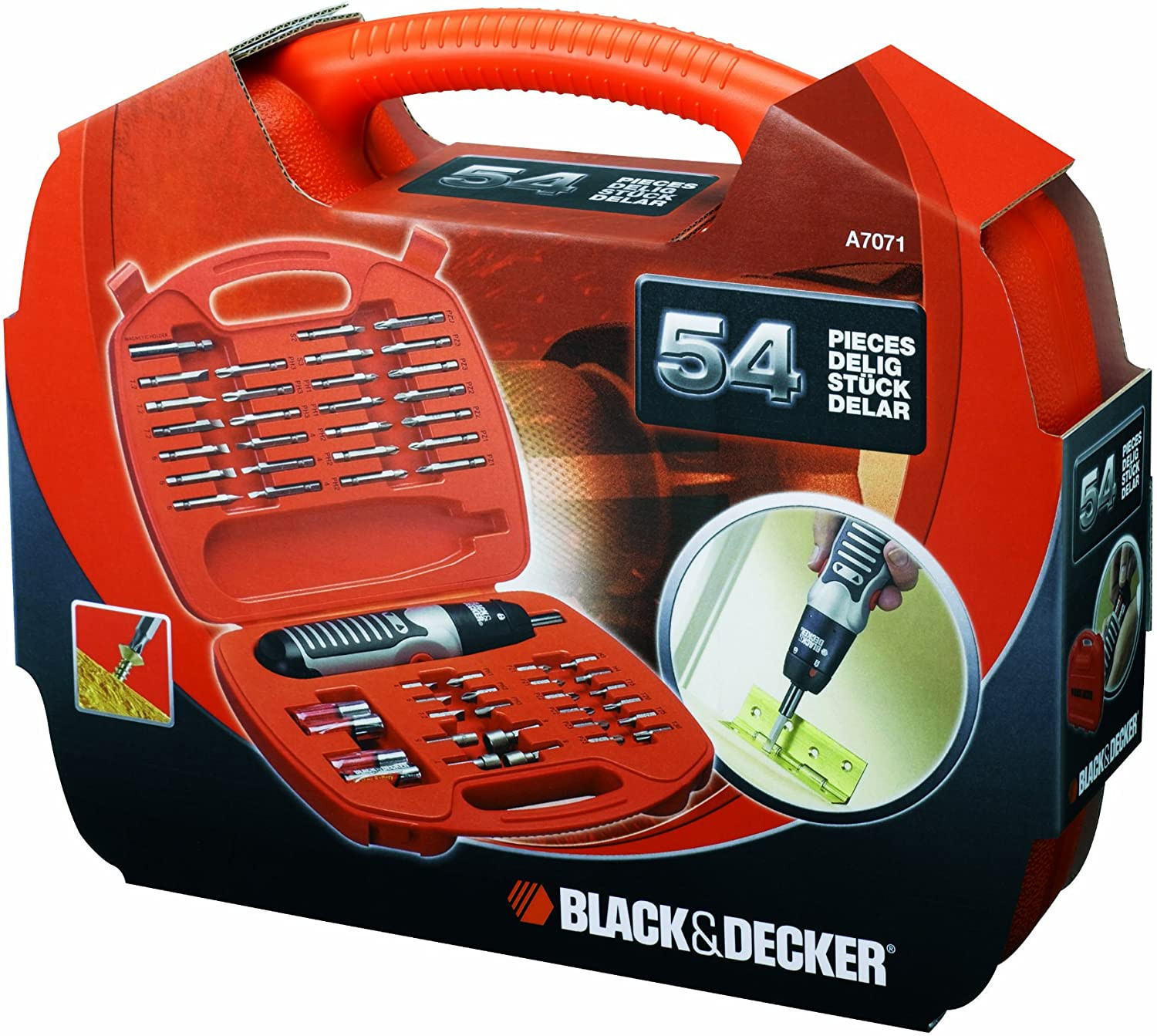 Akukruvikeeraja + tarvikud 6V A7071-XJ BLACK DECKER