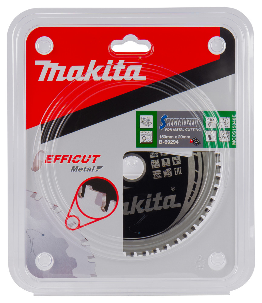 Zāģripa EFFICUT METAL Ø150x20x1.1mm, 48 zobi B-69294 Makita