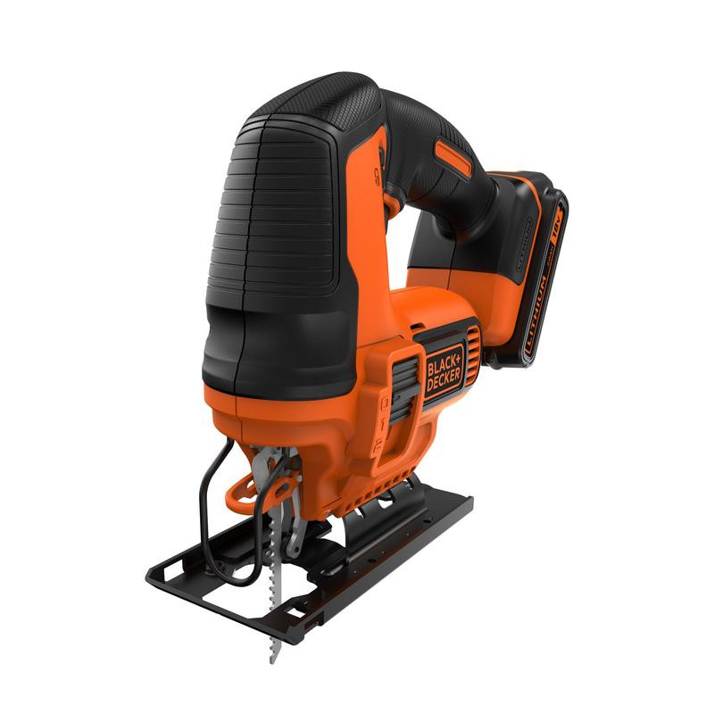 18 V siaurapjūklis ir 2,5 A baterija ir 1 A įkroviklis BDCJS18E1-QW BLACK DECKER