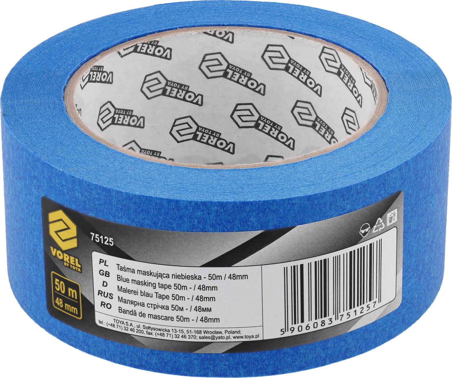 BLUE MASKING TAPE 50M/48MM 75125 VOREL