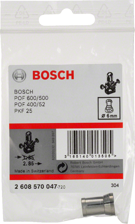 Canga, 6 mm, Taisnajām slīpmašīnām SPĪĻAPTVERE, 2608570047 BOSCH