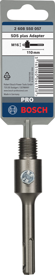 SDS plus uzgalis ar ārējo vītni M 16, l=110 mm, Perforatora urbjiem PRO SDS PLUS ADAPTER KROŅURBJIEM, 2608550057, BOSCH