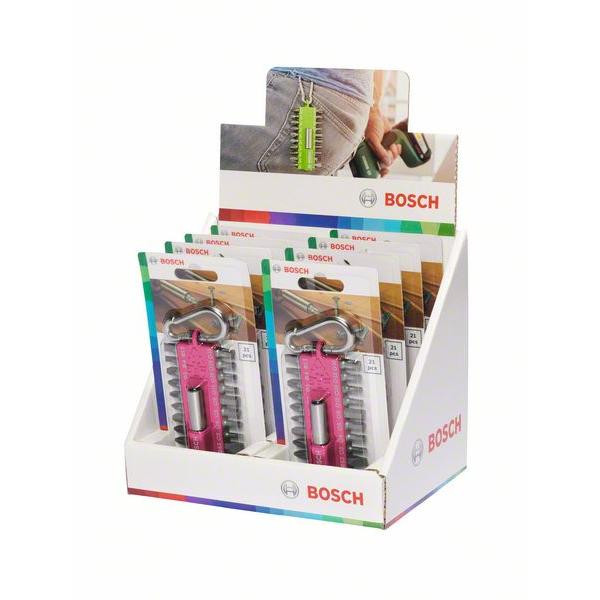 21-daļīgs skrūvgriežu uzgaļu kompl ar karabīni, SDB SET WITH CARABINER, FUCHSIA - DISPLAY VERSION (21 PCS.), 2607012000 BOSCH