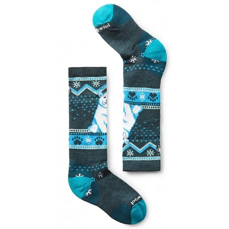 Zeķes Kids WINTERSPORT Full Cushion Polar Bear Pattern OTC Socks, izmērs: XS, Purple Eclipse , 0196010517390 SMARTWOOL