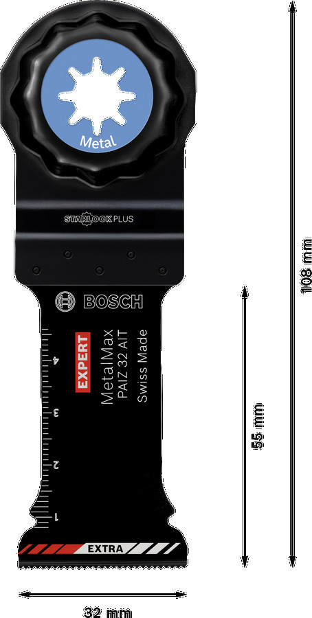 StarlockPlus PAIZ32AIT 1 gab., Svārstību daudzfunkcionālajiem darbarīkiem EXPERT PAIZ 32 AIT METALMAX GREMDZĀĢĒŠANAS ASMENS, 2608900019, BOSCH