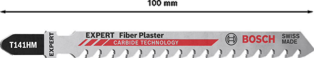 3  figūrzāģa asmeņi T141HM Fiber Plaster, Figūrzāģiem EXPERT FIBER PLASTER T141HM FIGŪRZĀĢA ASMENS, 2608900563, BOSCH