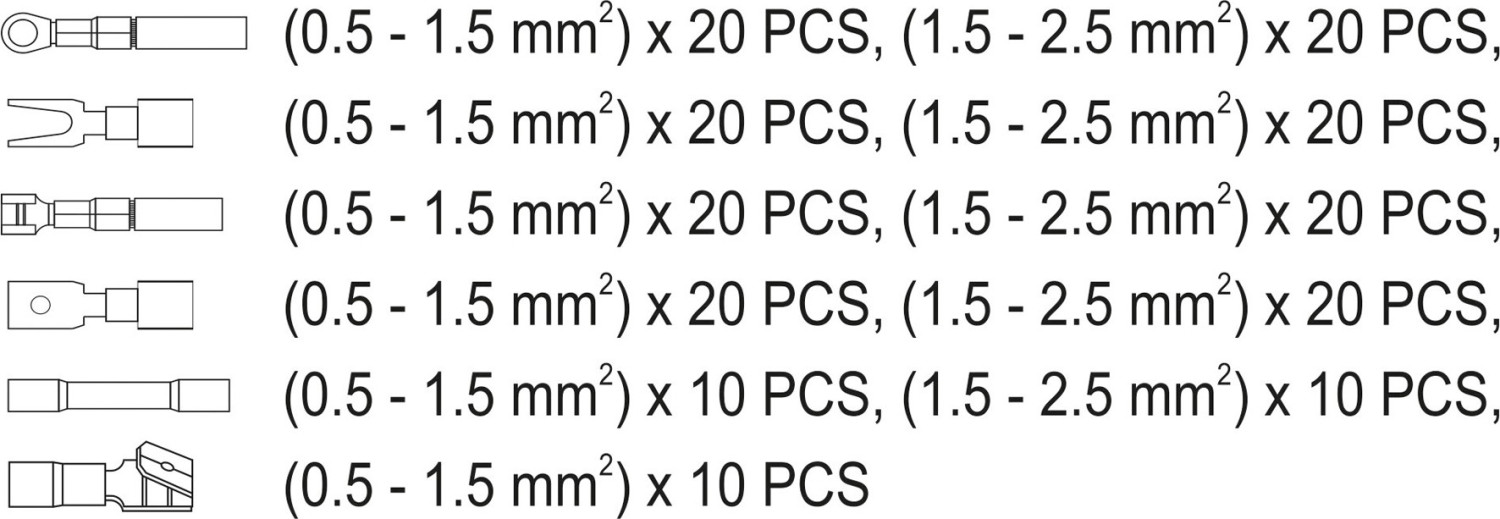 Knaibles Izolācijas Noņemšanai 0.2-6.0mm YT-23133 YATO