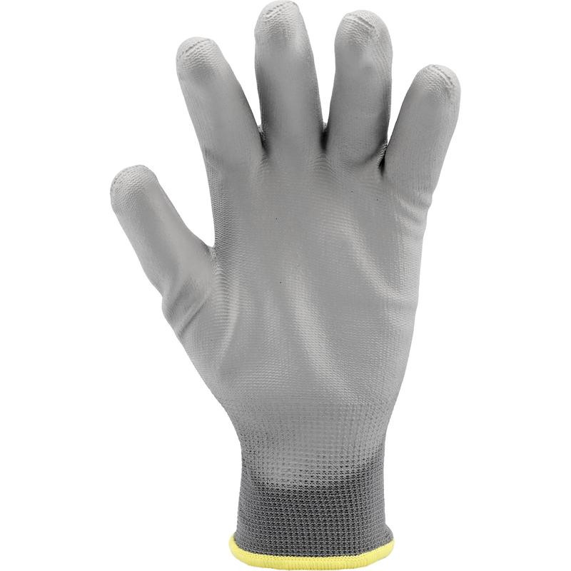 Working Gloves Polyester/Pu Grey S. 10 YT-7472 YATO