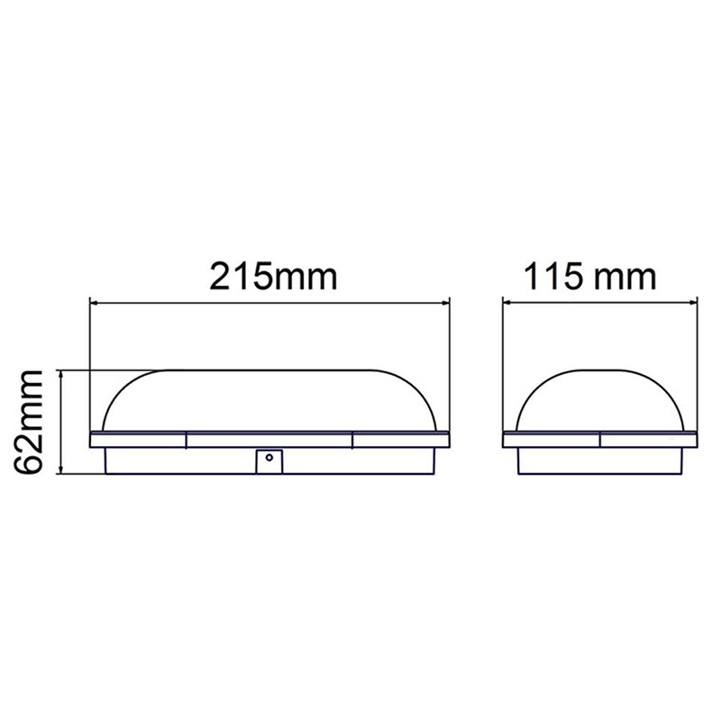 Gaismeklis ovāls, virsapmetuma LED plafons, melns, IP65 15W AY-KA