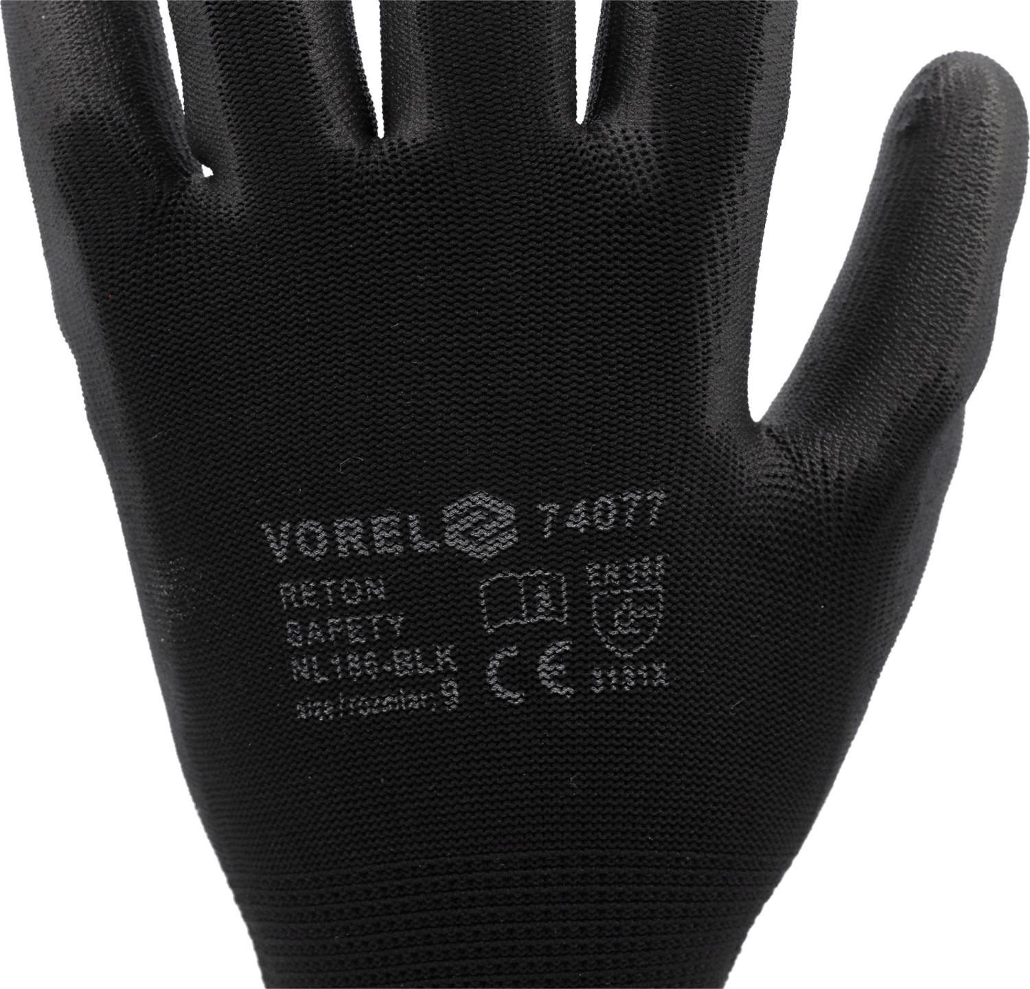 WORKING GLOVES, BLACK 9" (12 PAIRS) 74077 VOREL