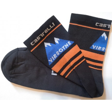 Zeķes VIRSOTNE 13cm, izmērs: L/XL, Light Orange/Black, 8055688413002 CASTELLI