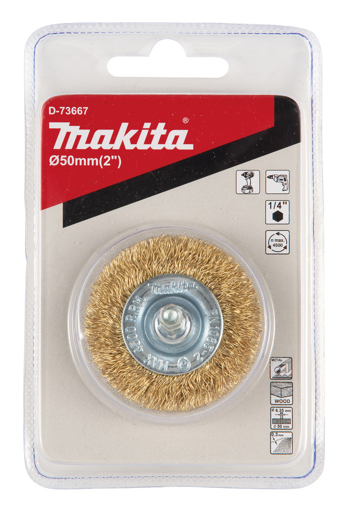 Diskveida metāla sukas (ar misiņa pārklājumu) 50mm, 1/4", D-73667 MAKITA