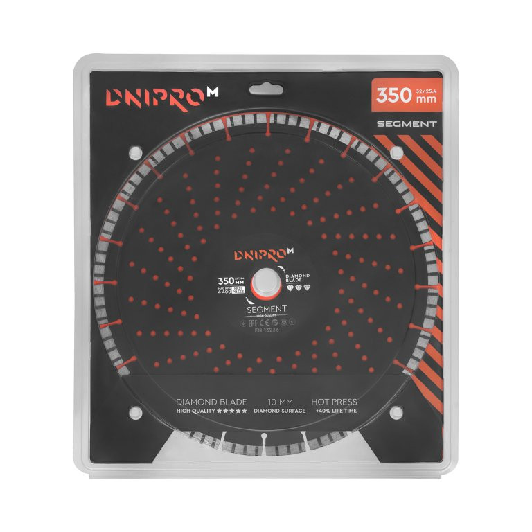 Deimantinis diskas DNIPRO-M 350х10-32 / 25.4 segmentas