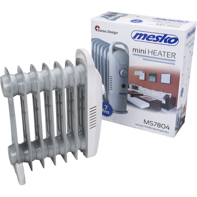 Eļļas radiators MS 7804, 700W, 7 sekcijas, balts; MS 7804 MESKO