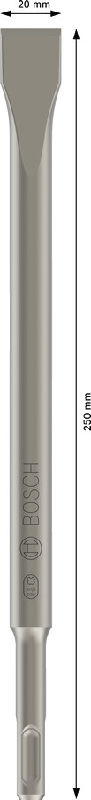 SDS plus plakanais kalts 250x20, Eco, 10 gab., Perforatora urbjiem, smalcinātājiem PRO SDS PLUS-4C PLAKANO KALTU KOMPLEKTS, 2608690131, BOSCH