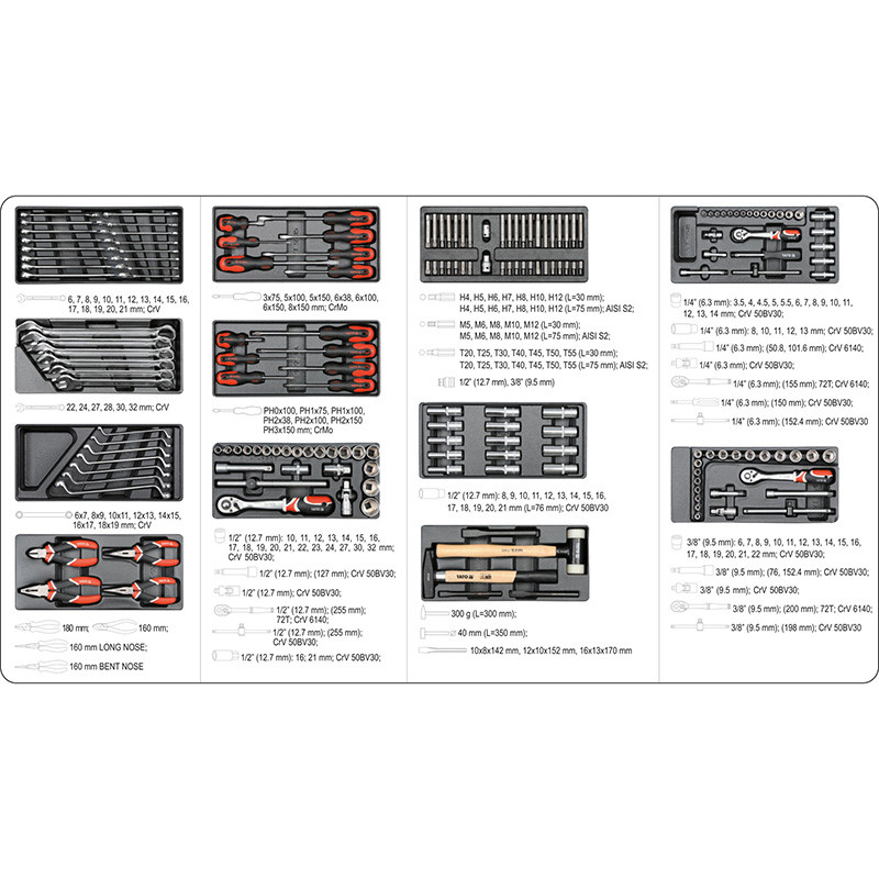 Roller Cabinet W.Tools 177Pcs YT-55300 YATO