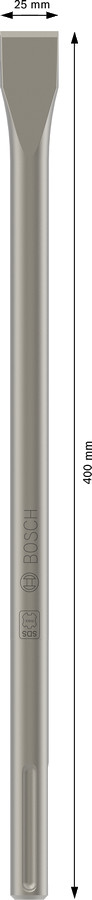 SDS max plakanais kalts 25x400mm, 10gab., ECO, Perforatora urbjiem, smalcinātājiem PRO SDS MAX-4C PLAKANAIS KALTS, 2608690125, BOSCH