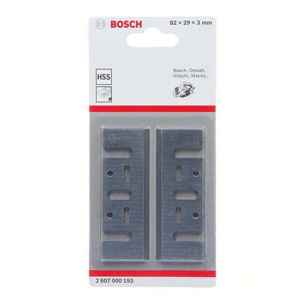 Ēveles asmens, HSS 2 gab., GHO 6500, PLANER BLADE 82 MM, SUPER HIGH SPEED STEEL, 2607000193 BOSCH