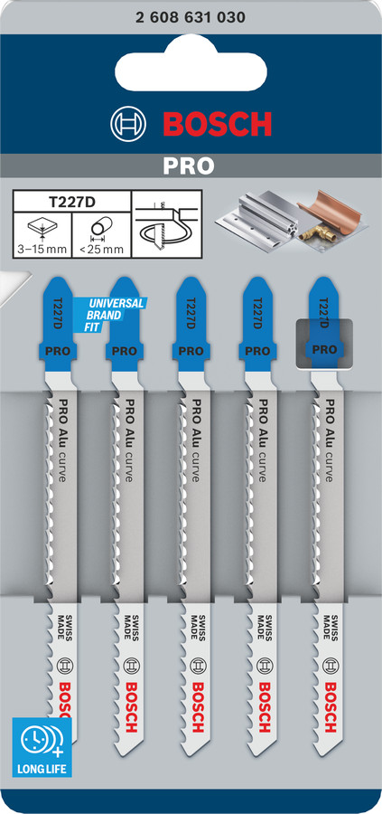 5 figūrzāģa asmeņi T 227 D Special for Alu, Figūrzāģiem PRO ALU CURVE T227D FIGŪRZĀĢA ASMENS,, 2608631030, BOSCH