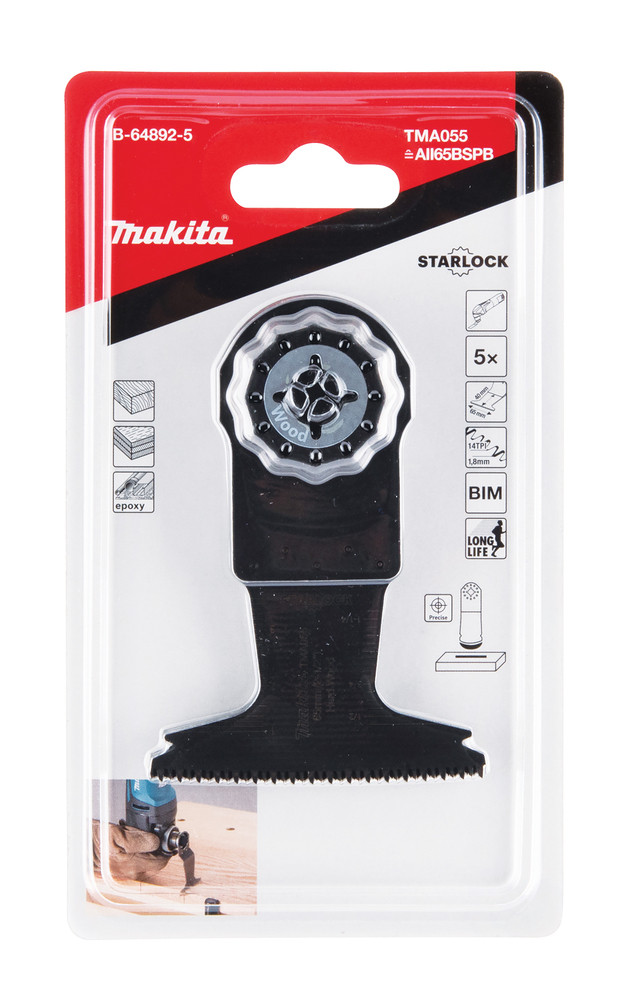 Iegremdējams MULTITOOL zāģa asmens 65mm, B-64892-5 MAKITA