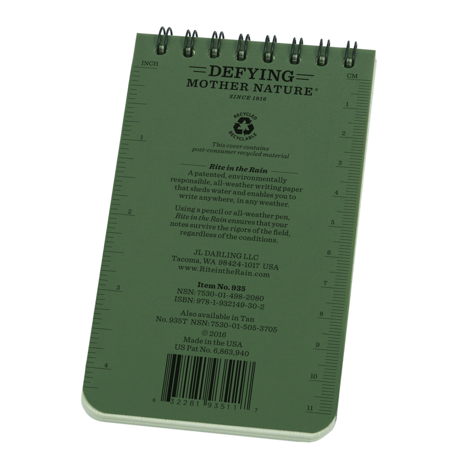 All-Weather Notebook, R558106, 558106 RITE IN THE RAIN