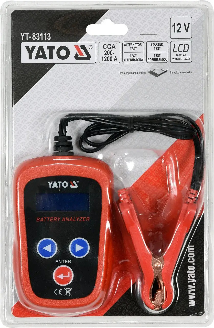 Digital 12V Battery Analyzer YT-83113 YATO