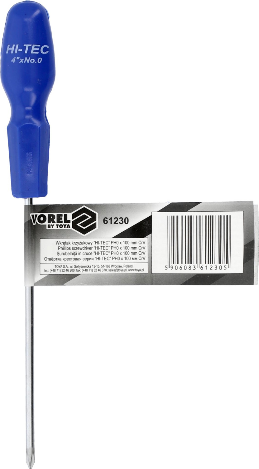 PHILLIPS SCREWDRIVER HI-TEC PH0x100MM 61230 VOREL