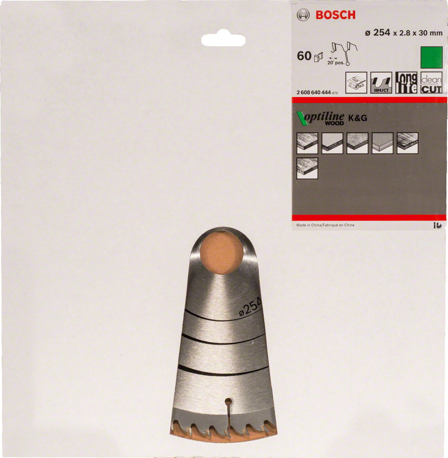 Stacionārā ripzāģa disks 254x30x60, kokam, Galda zāģiem PRO WOOD RIPZĀĢA ASMENS, 2608640444, BOSCH