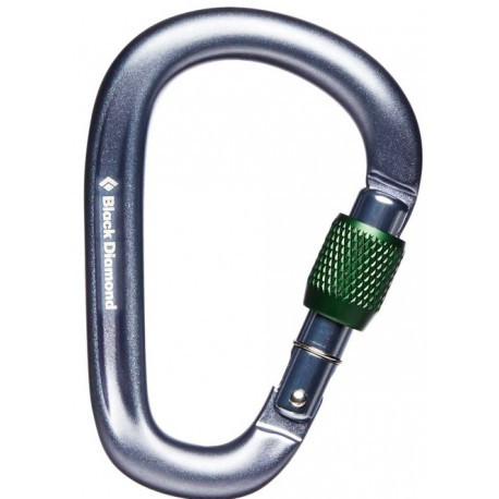 Karabīne PEARLOCK SCREWGATE CARABINER, Black, 0793661479970 BLACK DIAMOND