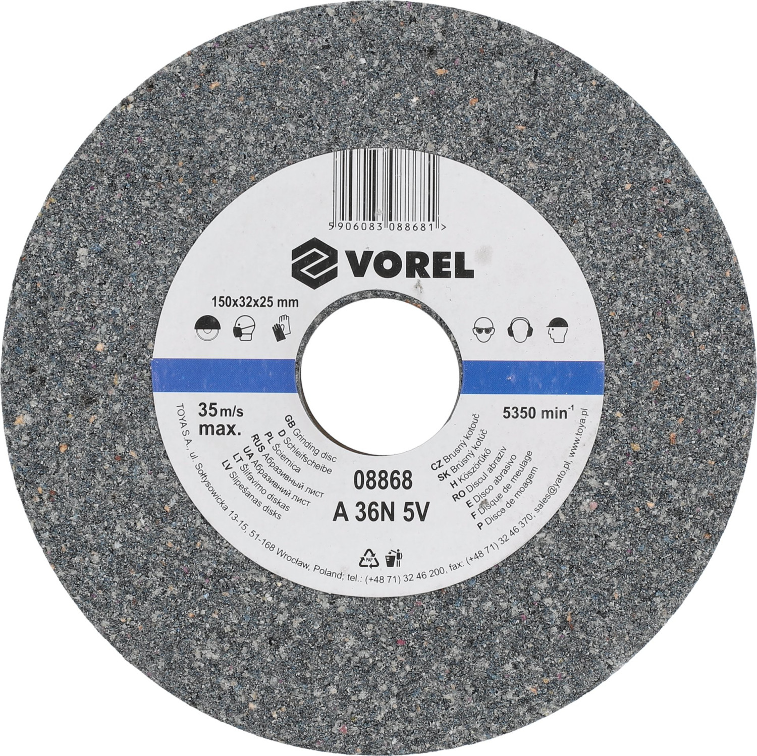 GRINDING DISC 150x32x25MM /COARSE/ 08868 VOREL