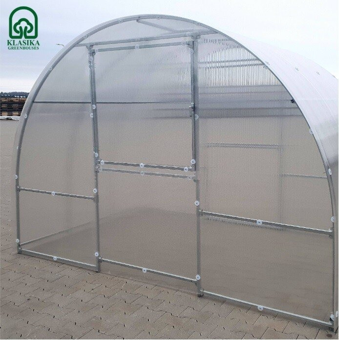 Kasvuhoone KLASIKA EASY 3x8m (24m2) 4mm polükarbonaatkattega 4779037492640