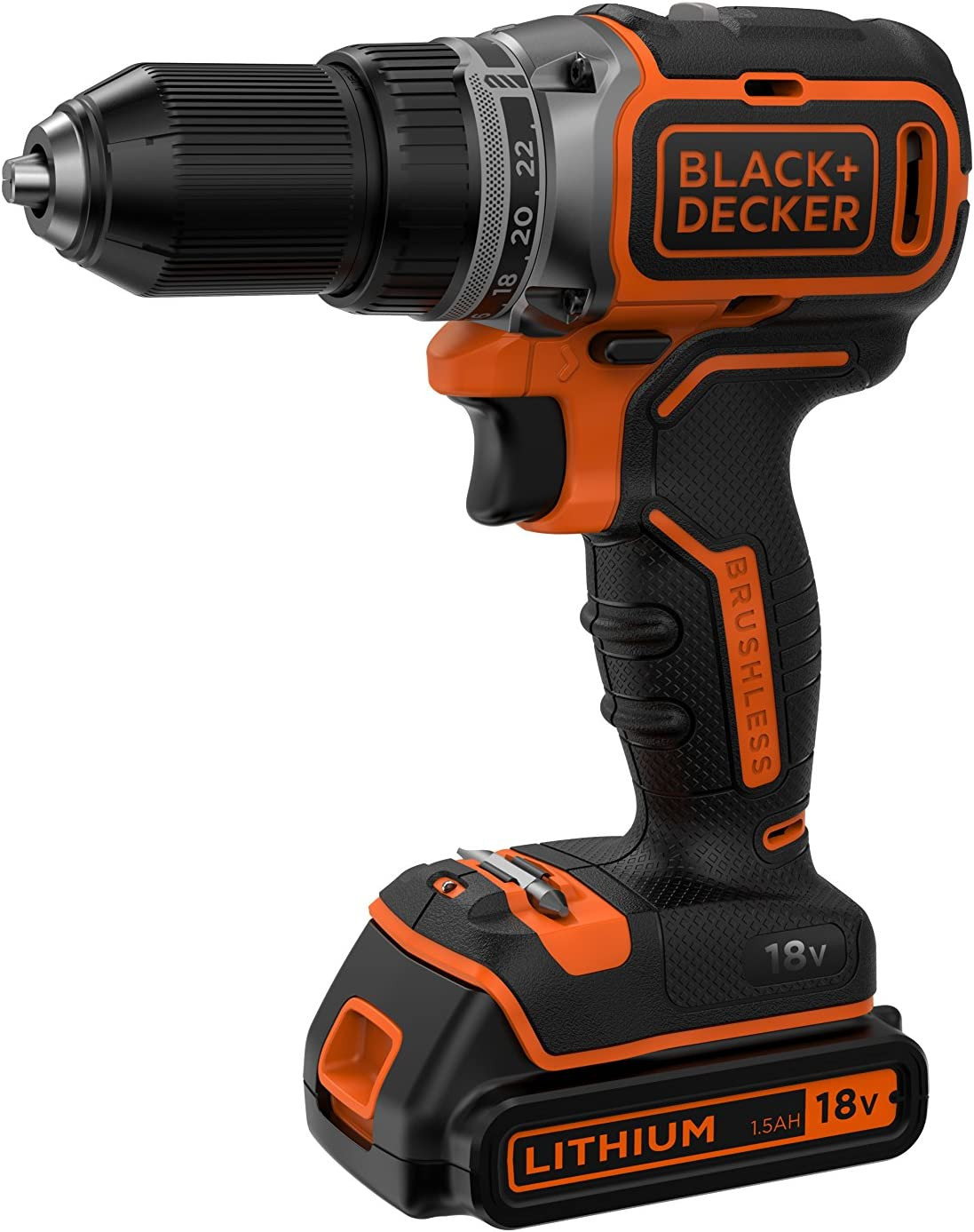 Akumuliatorinis gręžtuvas 18V (2x1,5Ah) BL186KB-QW BLACK DECKER