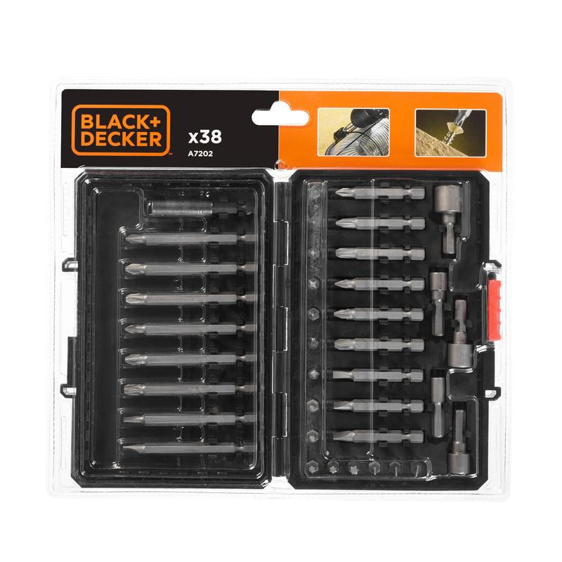 38 Piece 255075mm screwdriver bit set A7202-XJ BLACK DECKER