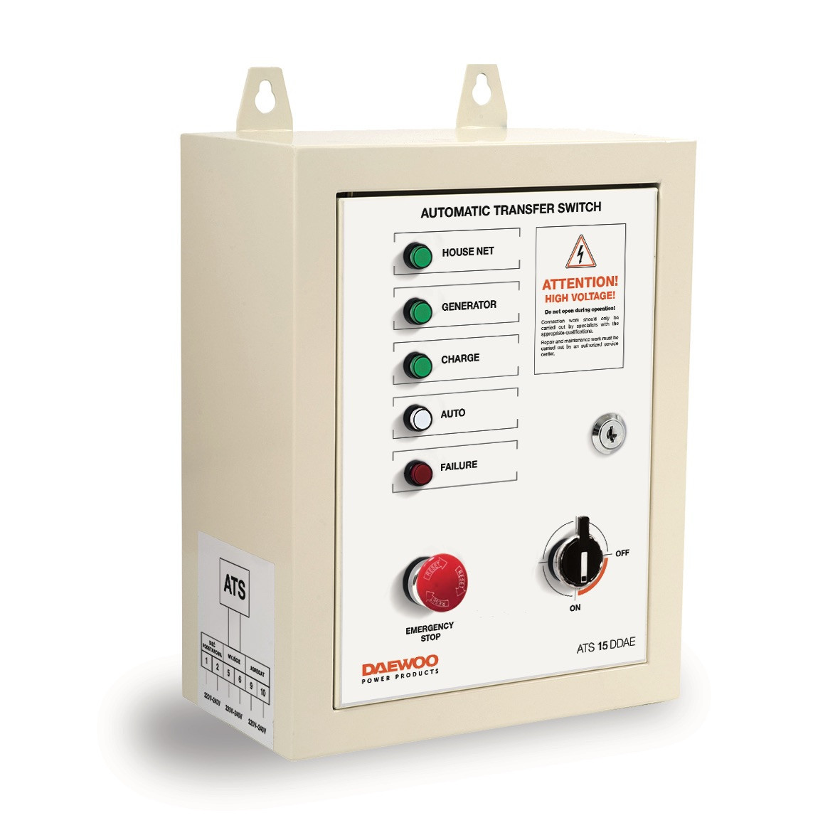 Dīzeļa ģenerators DDAE 11000XE + Automatic Transfer Switch ATS15-DDAE DAEWOO