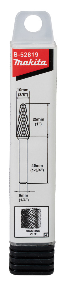 Metāla borfrēze  10x25x6mm, RST, B-52819 MAKITA