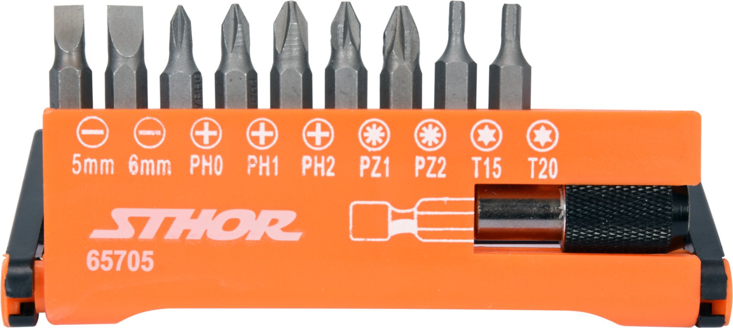 10PCS SCREWDRIVER BIT SET 65705 STHOR