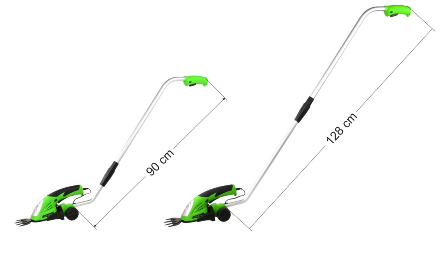 Akumulatora zāles un krūmu šķēres 7.2V, 2 asmeņi, lādētājs un rokturis, G83014 GEKO