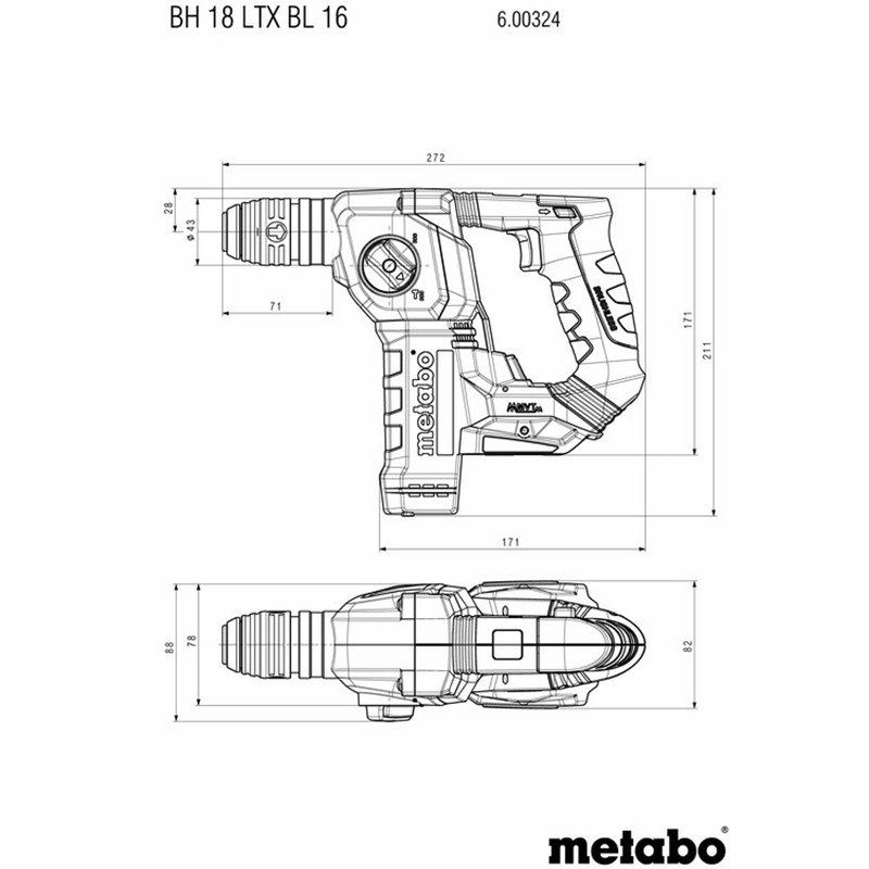 Набор аккумуляторных инструментов 18 В: BS 18 LT BL + BH 18 LTX BL 16/1x2,0 Ач+1x4,0 Ач 685182000 Metabo