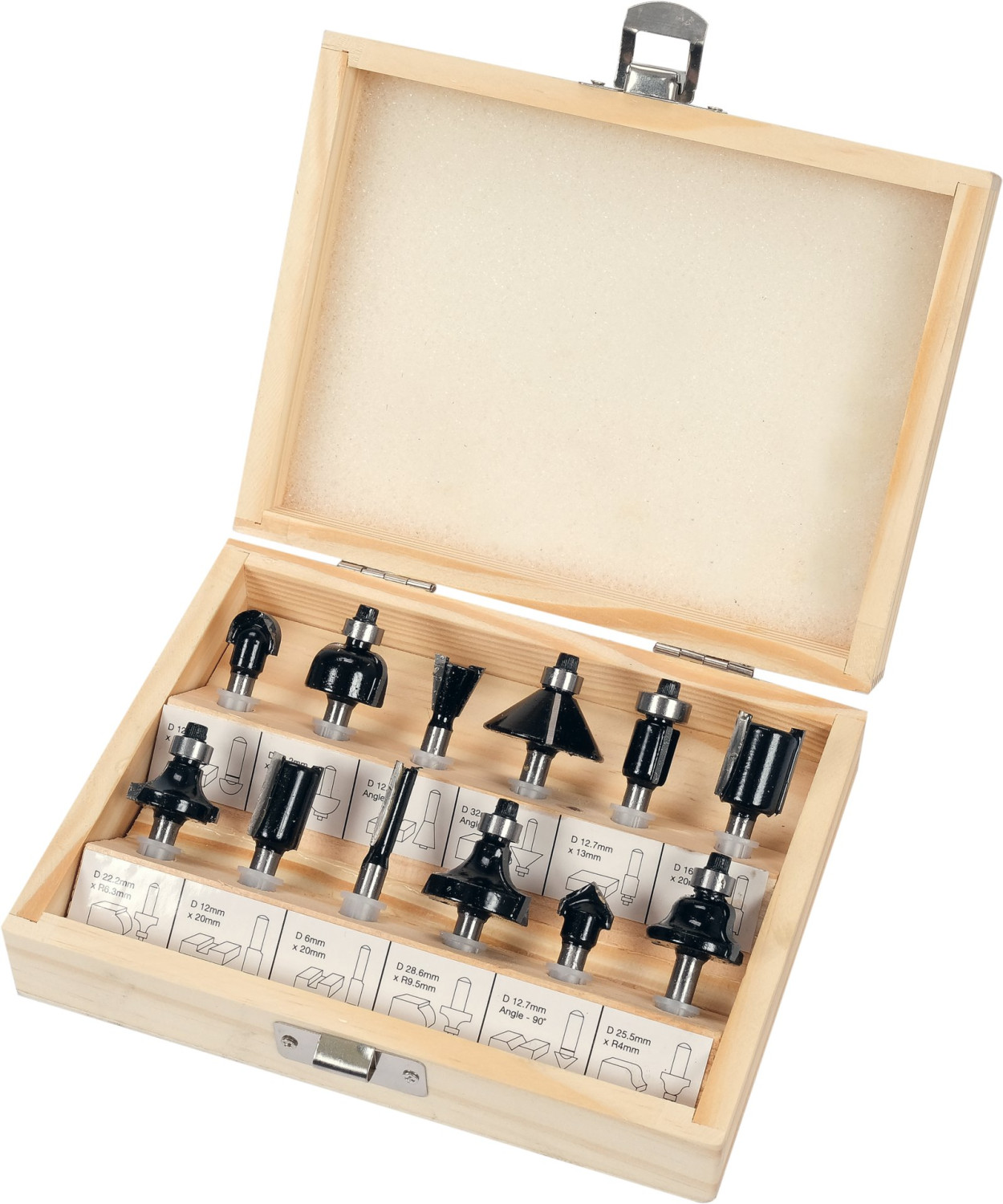 ROUTER BIT SET OF 12 PCS 22552 VOREL