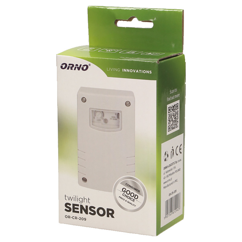 Krēslas sensors, IP44, 1200 W OR-CR-209 ORNO