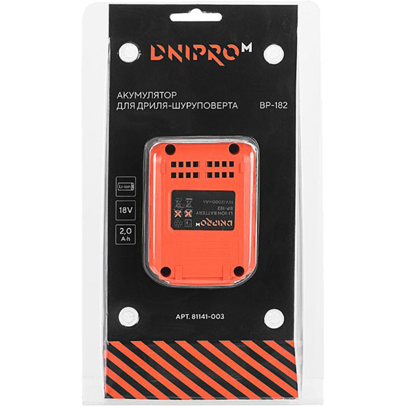 Akumulators BP-182, 18V, 2.0Ah, CD-182 81141003 DNIPRO-M